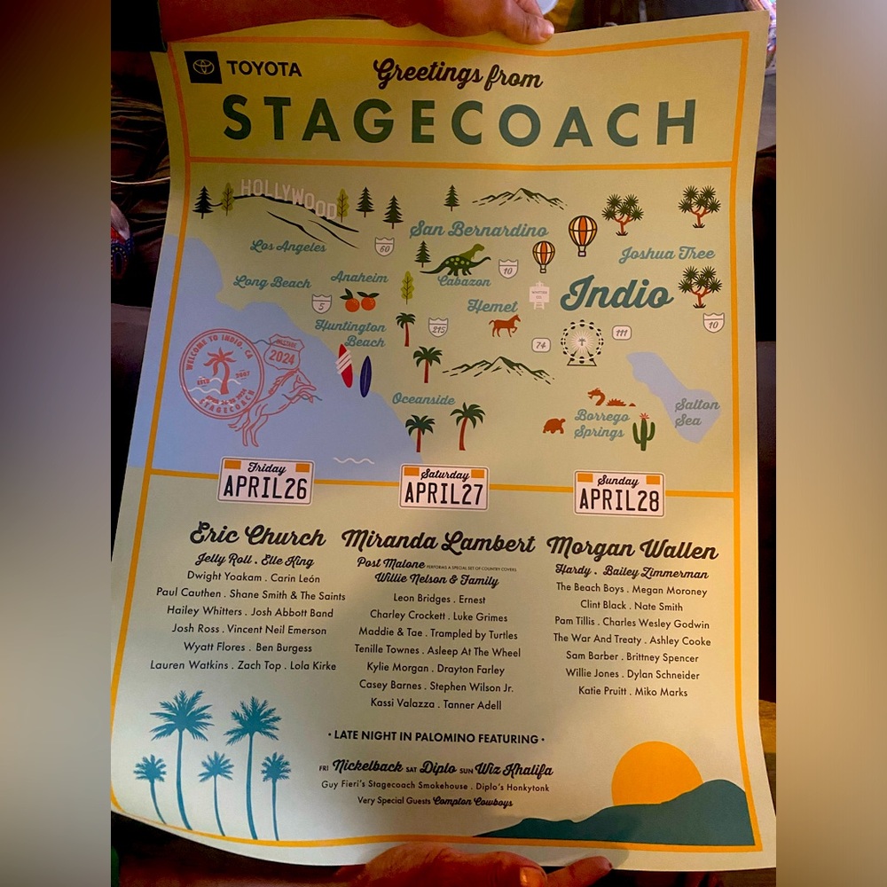 Stagecoach 2024 Line up Poster